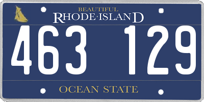 RI license plate 463129