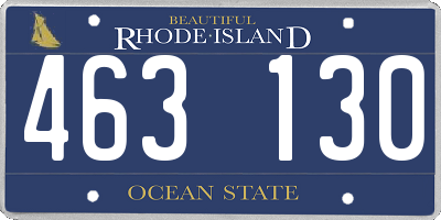 RI license plate 463130