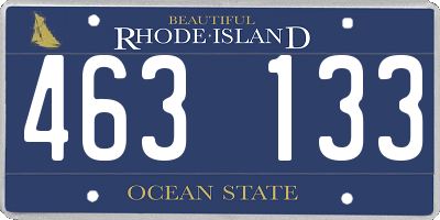 RI license plate 463133