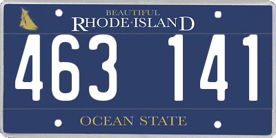 RI license plate 463141