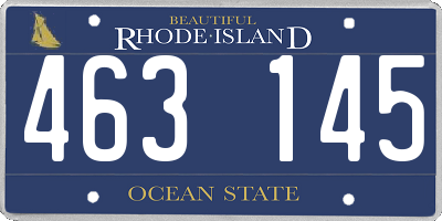 RI license plate 463145