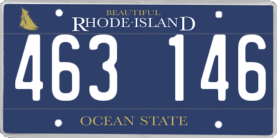 RI license plate 463146