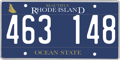 RI license plate 463148