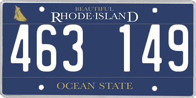 RI license plate 463149