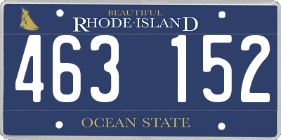 RI license plate 463152