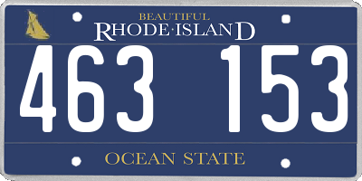RI license plate 463153