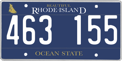 RI license plate 463155