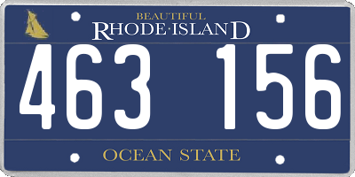 RI license plate 463156