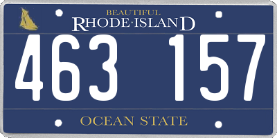 RI license plate 463157