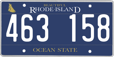 RI license plate 463158