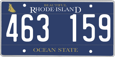 RI license plate 463159