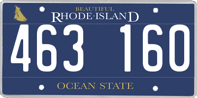 RI license plate 463160