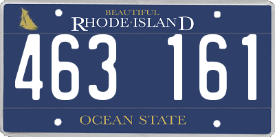 RI license plate 463161