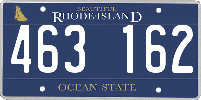 RI license plate 463162