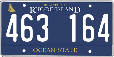 RI license plate 463164