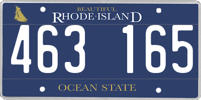 RI license plate 463165