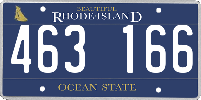 RI license plate 463166