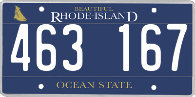 RI license plate 463167