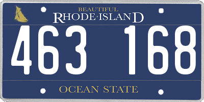 RI license plate 463168