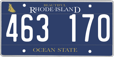 RI license plate 463170