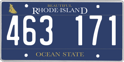 RI license plate 463171