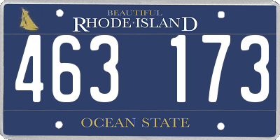 RI license plate 463173