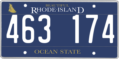 RI license plate 463174