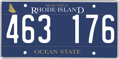 RI license plate 463176