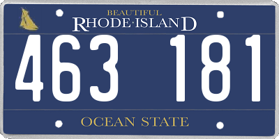 RI license plate 463181