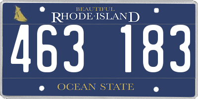 RI license plate 463183