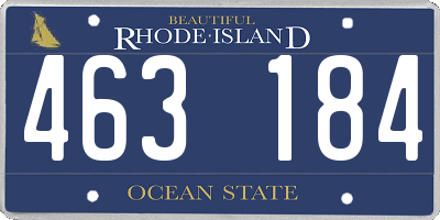RI license plate 463184