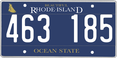 RI license plate 463185