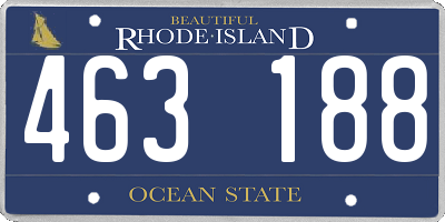 RI license plate 463188