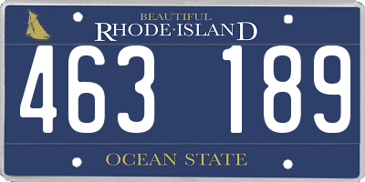 RI license plate 463189