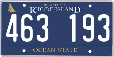 RI license plate 463193
