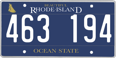 RI license plate 463194