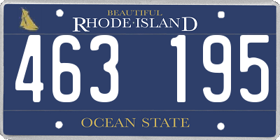 RI license plate 463195
