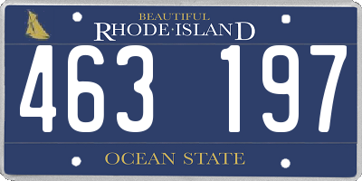 RI license plate 463197