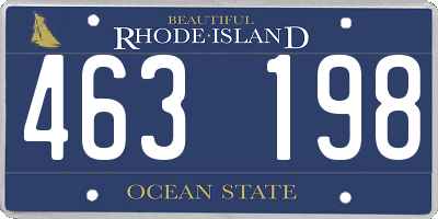 RI license plate 463198