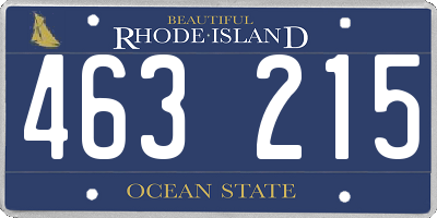 RI license plate 463215