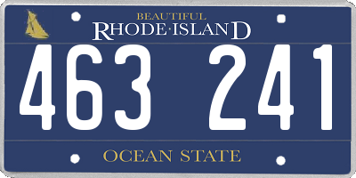 RI license plate 463241