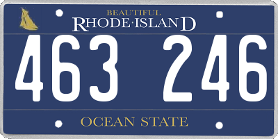 RI license plate 463246