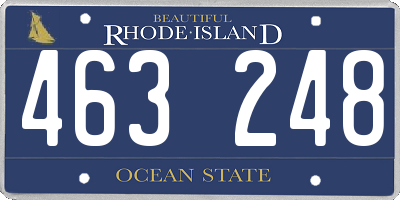 RI license plate 463248