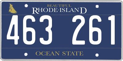RI license plate 463261