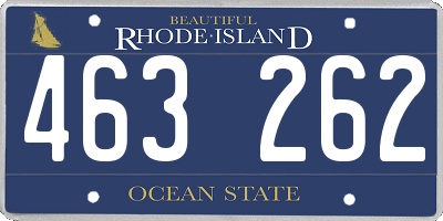 RI license plate 463262