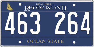 RI license plate 463264