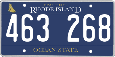 RI license plate 463268