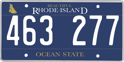 RI license plate 463277