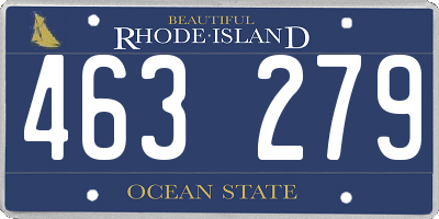 RI license plate 463279