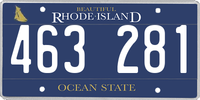RI license plate 463281
